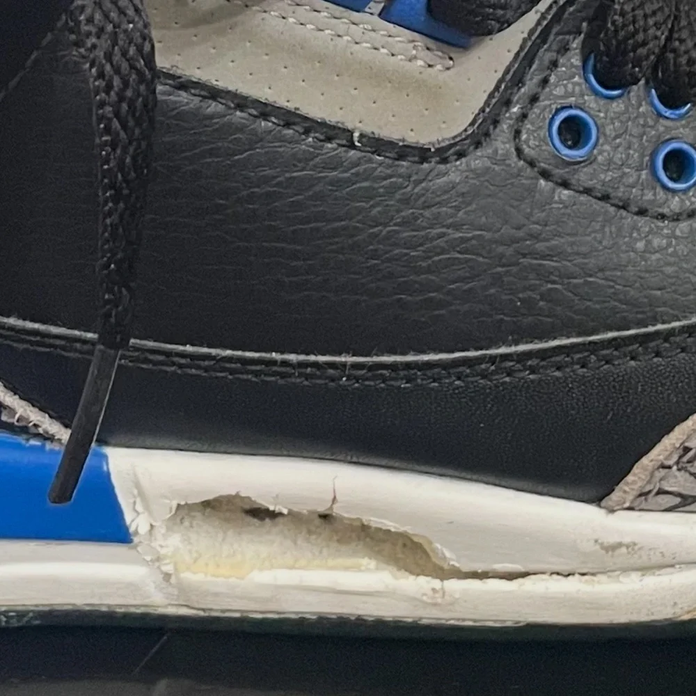Size 7 - Air Jordan 3 Retro Sport Blue Youth - Picture 8 of 8
